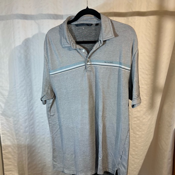 Travis Mathew Heather Gray Polo Shirt - Picture 1 of 5
